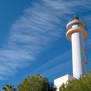 The Torredembarra Lighthouse stands as a maritime landmark offering panoramic views of the coast. It's a serene spot for enjoying coastal vistas.