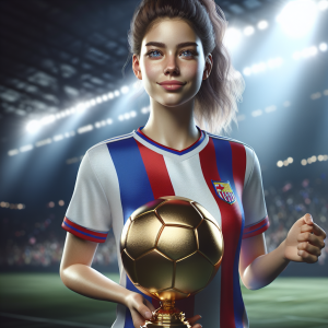 Aitana Bonmatí, futbolista del futbol club barcelona ganadora del balón de oro.