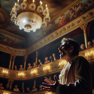 Josep Carreras cantando una opera en el Liceu.